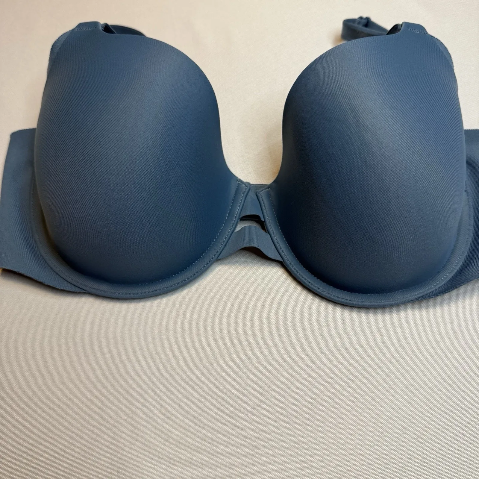 34D Warner's Womens Blue Lined Underwire Full Coverage‎ Back Closure Demi Bra Size undefined - Image 2