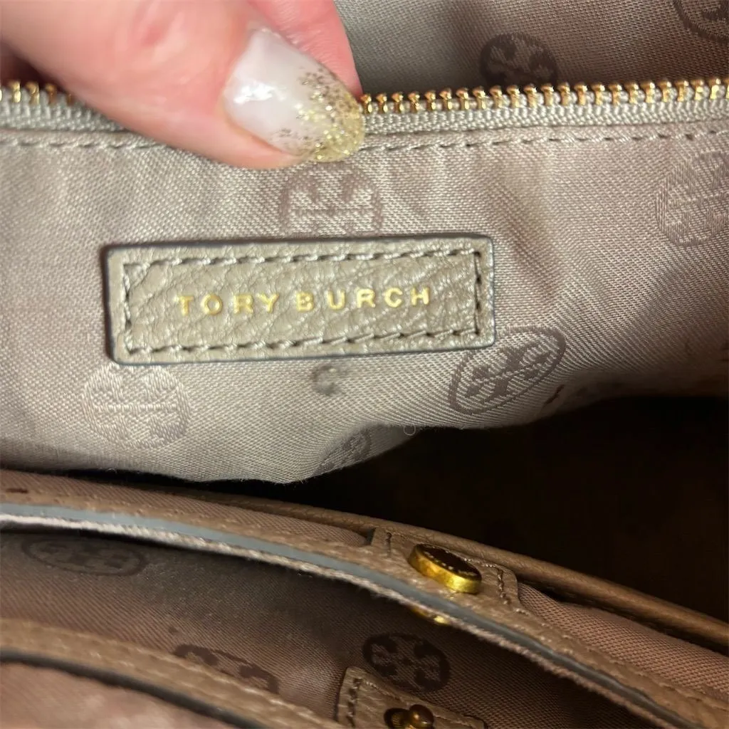 Tory Burch Frances Satchel Bag Gray Medium Women's Handbag - Image 8