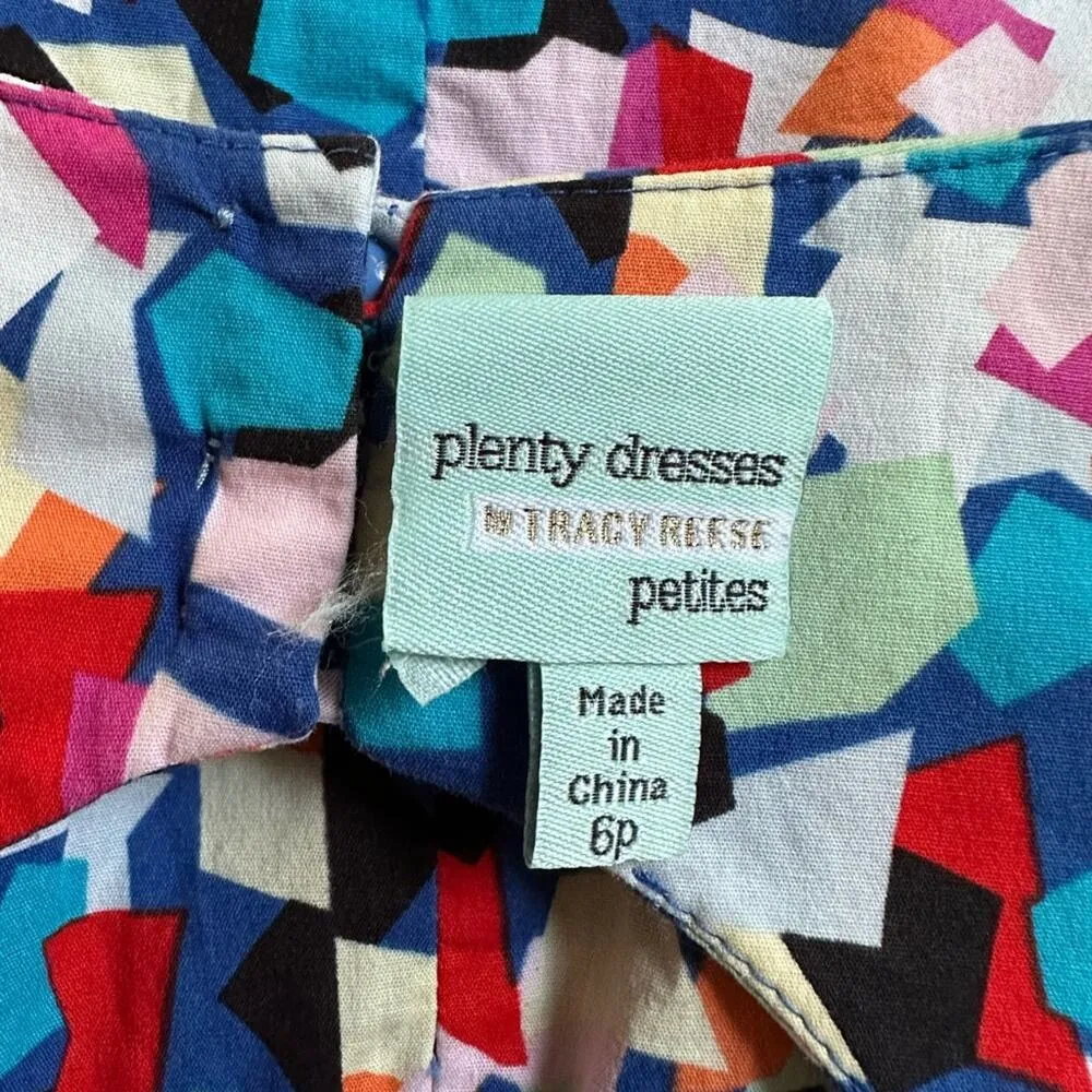 Plenty by Tracy Reese Geometric Geo Cut Out Open Back Dress Retro Artsy - Image 2