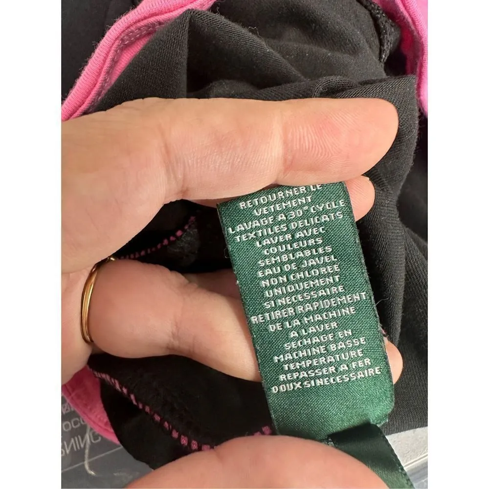 Lauren Ralph Lauren Pants Womens Leggings Black/Pink Size XS Athletic - Image 5