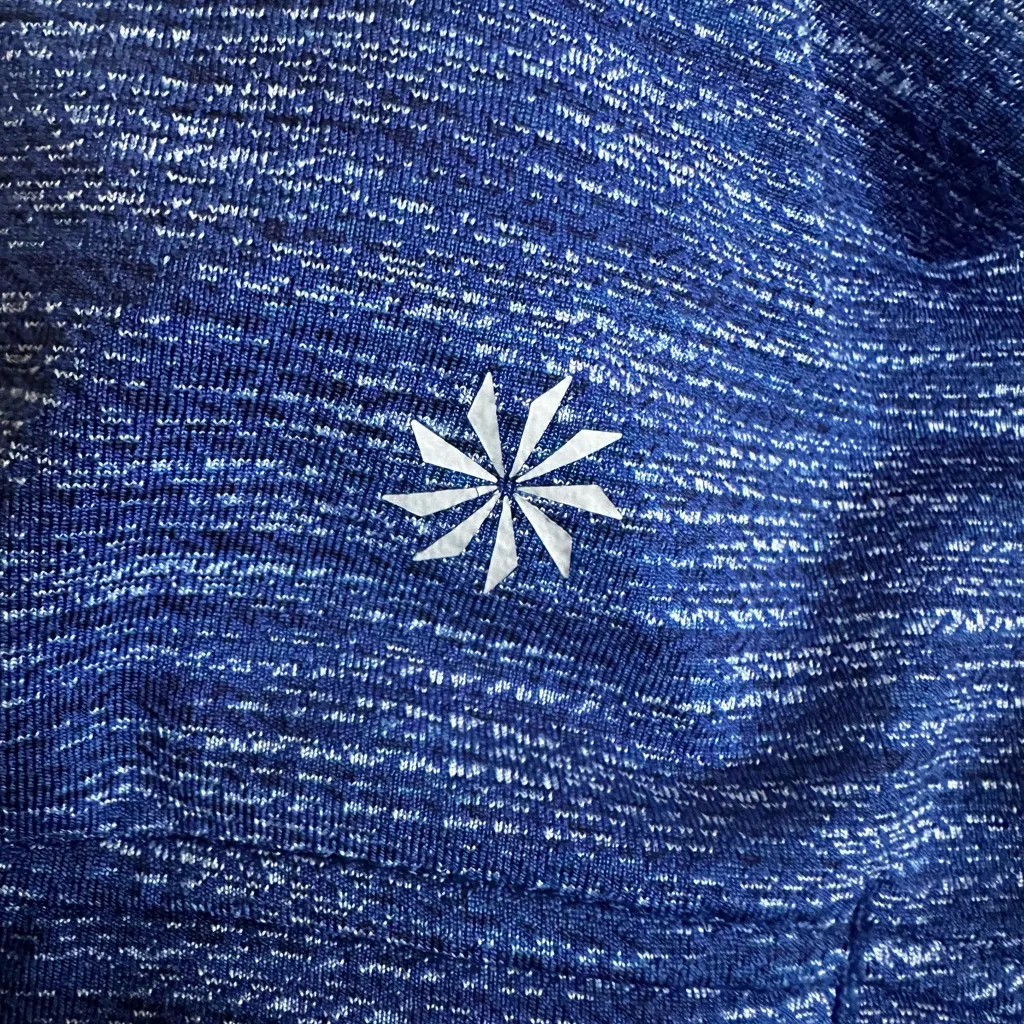 Athleta Blue Jacket Full Zip Pockets Stretch Fitted Athletic Athleisure XS - Image 7