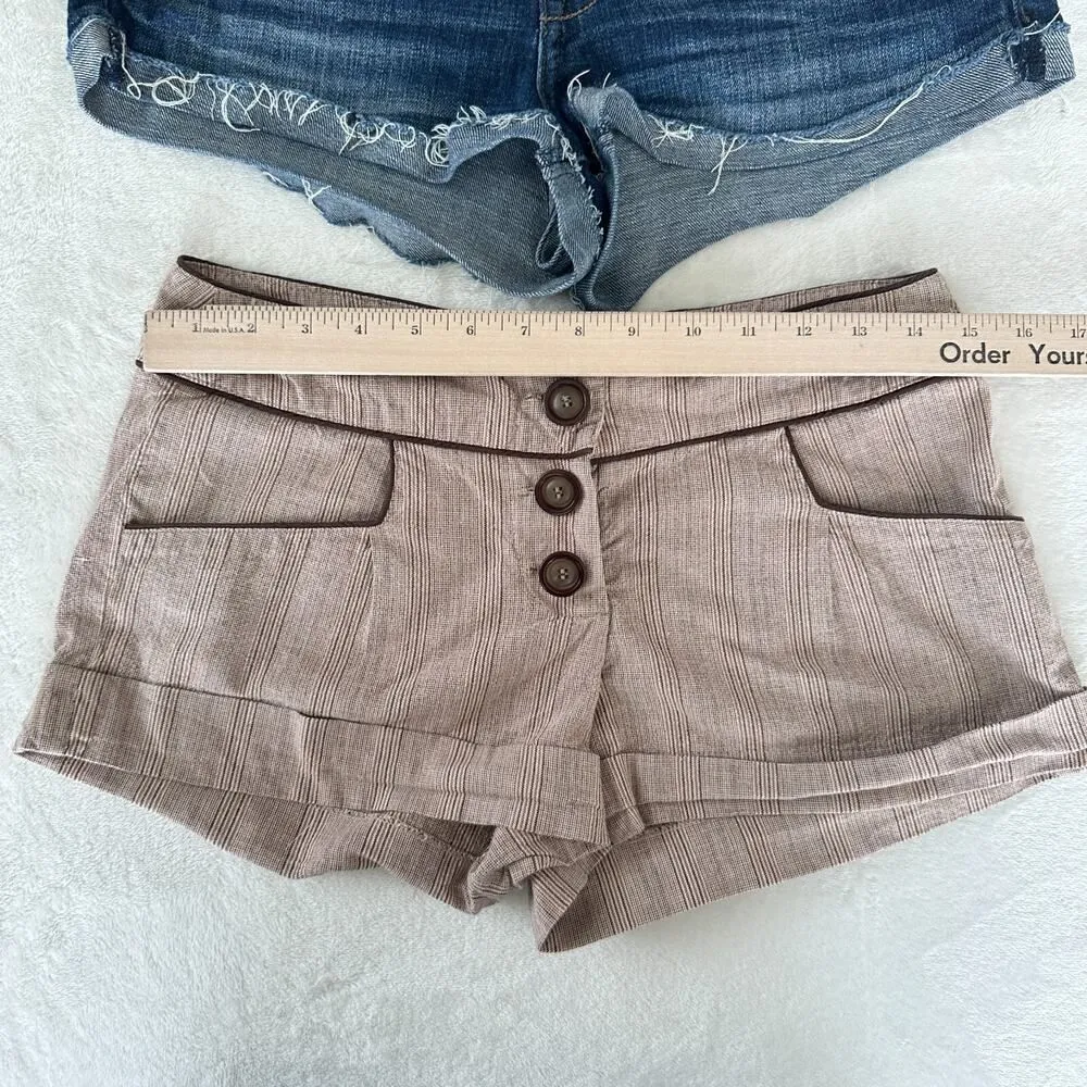 Abercrombie Sele Low Rise Shorts Womens 6 Vintage Y2K Bella Swan Bookstore Indie - Image 8