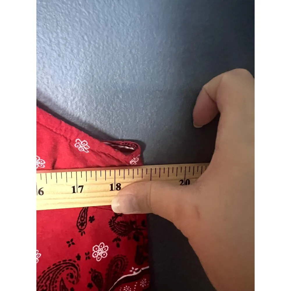 No Boundaries Handkerchief Women's XXL Y2K Red Princess Diaries Inspired Top - Image 6