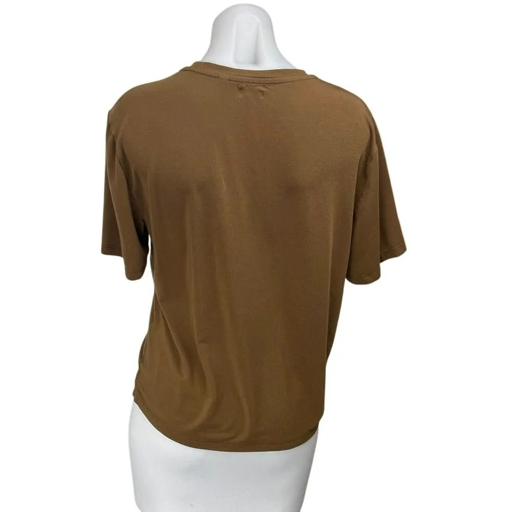Aritzia Wilfred Free Women's Brown Short Sleeve Pocket T Shirt Tee Top Size XS - Image 2