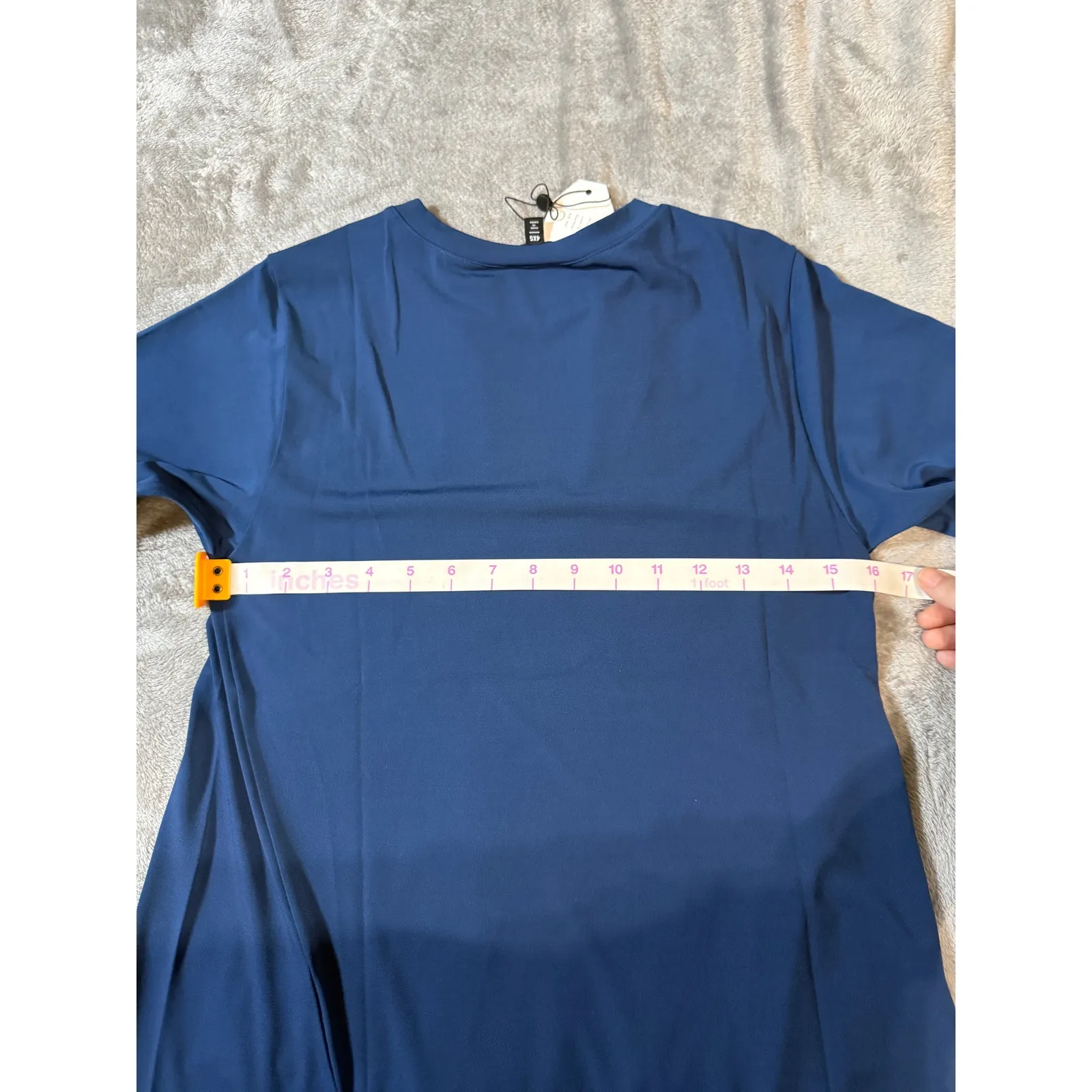 NWT Universal Standard Size 4XS (00-0) Loose Top Royal Blue Pansy‎ Crew Neck - Image 7