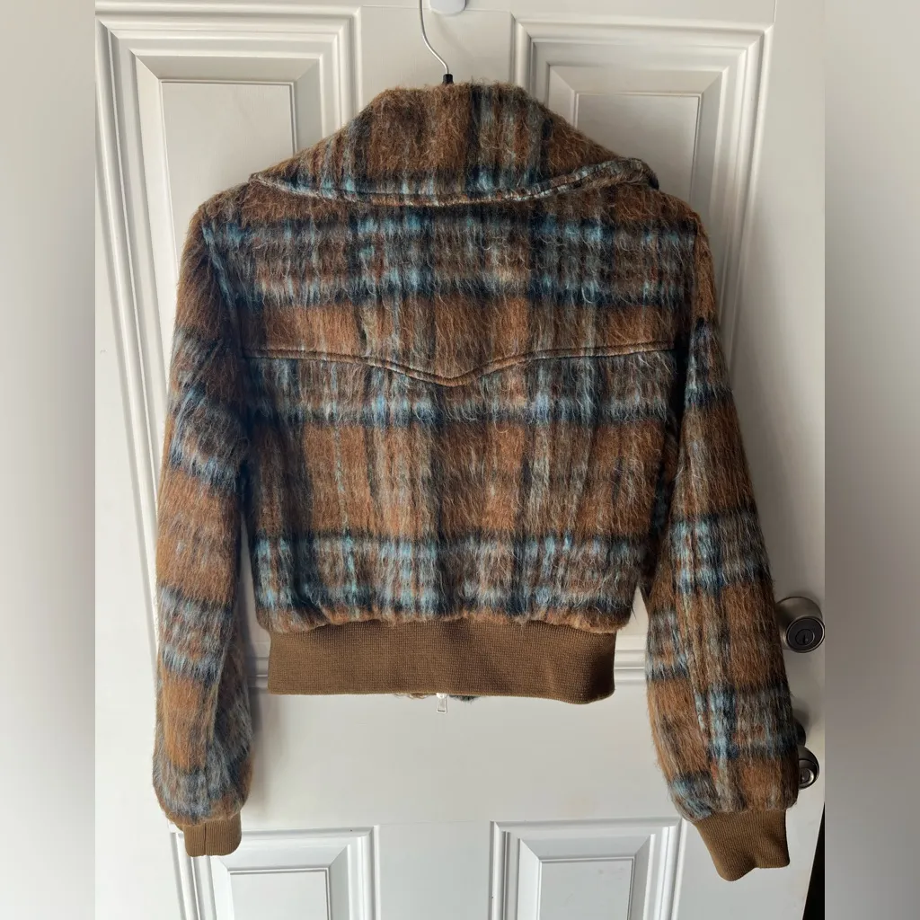 NEW 7 For All Mankind Alicia Plaid Bomber Jacket size xs women’s coat winter - Image 6