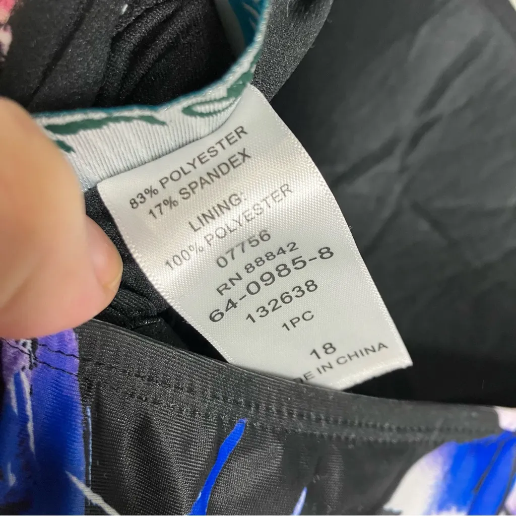 Swimsuits for all 2 piece swimsuit tankini women’s‎ 18 black purple floral plus - Image 8