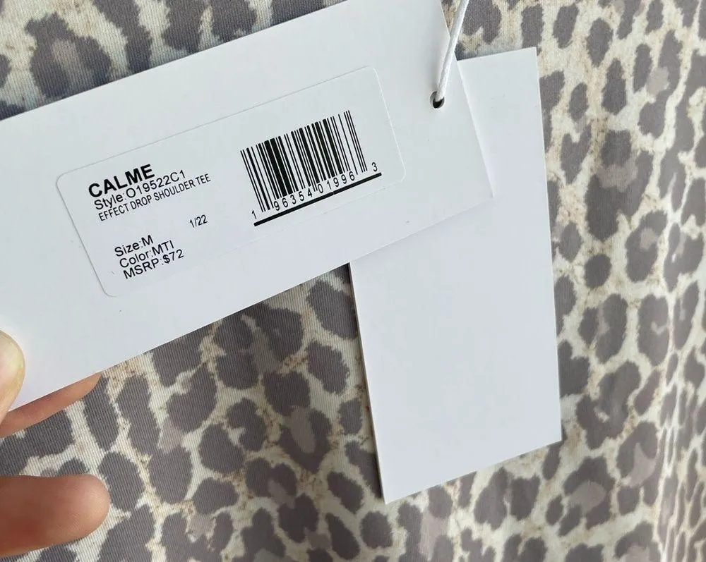 Johnny Was Calme Women’s Effect Drop Shoulder Tee in Leopard Print - NWT - Image 5