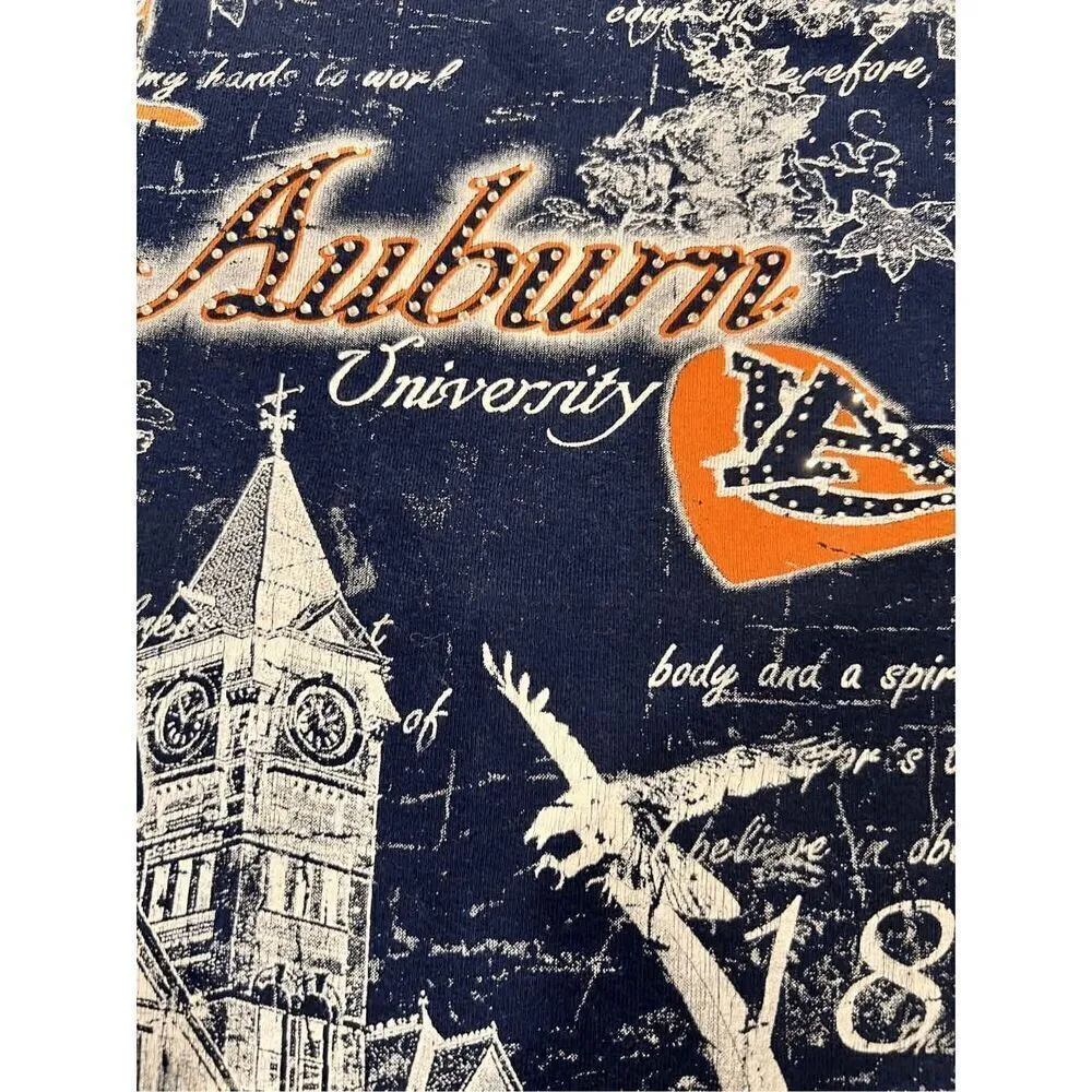 Auburn University Tigers T Shirt made in USA Blue Size 3X - Image 7