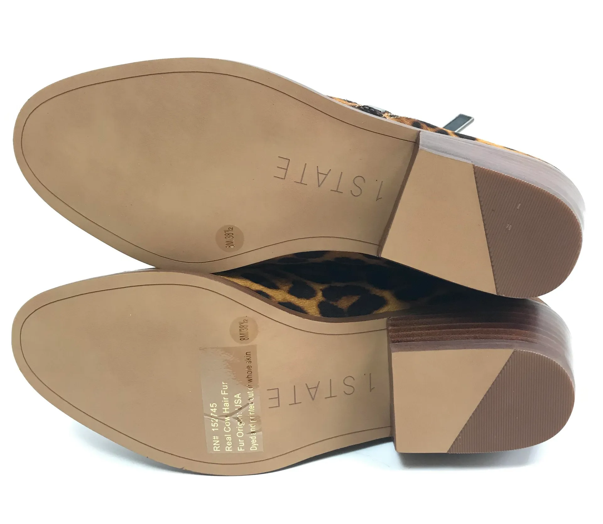 Leather Animal Print Block Heel Booties - Image 10