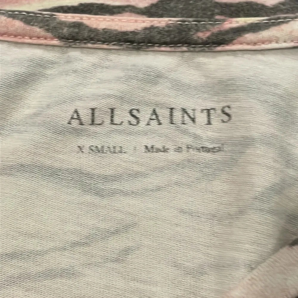 ALL SAINTS Pink Zebra Long Sleeve with twist front XS - Image 4
