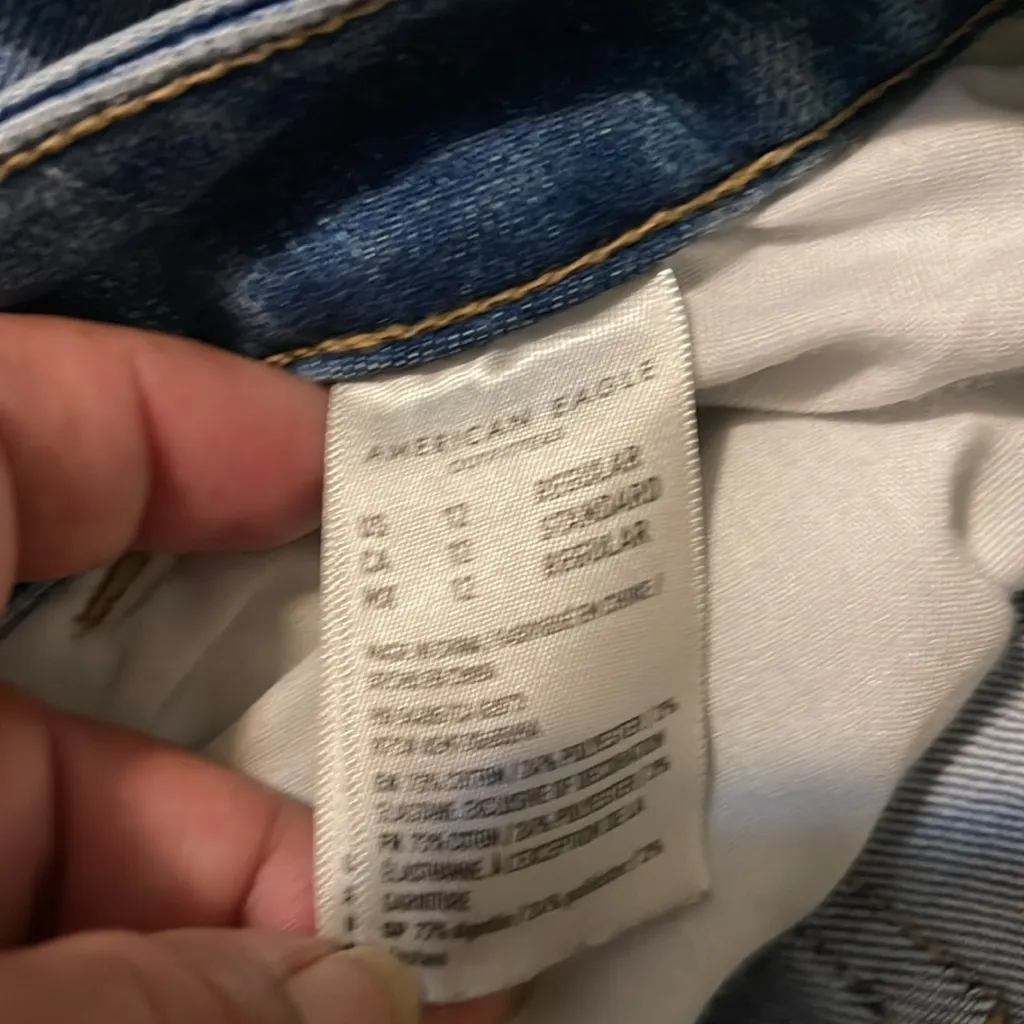 American Eagle Outfitters Blue‎ Skinny Jeans with Distressed Knees - Image 4