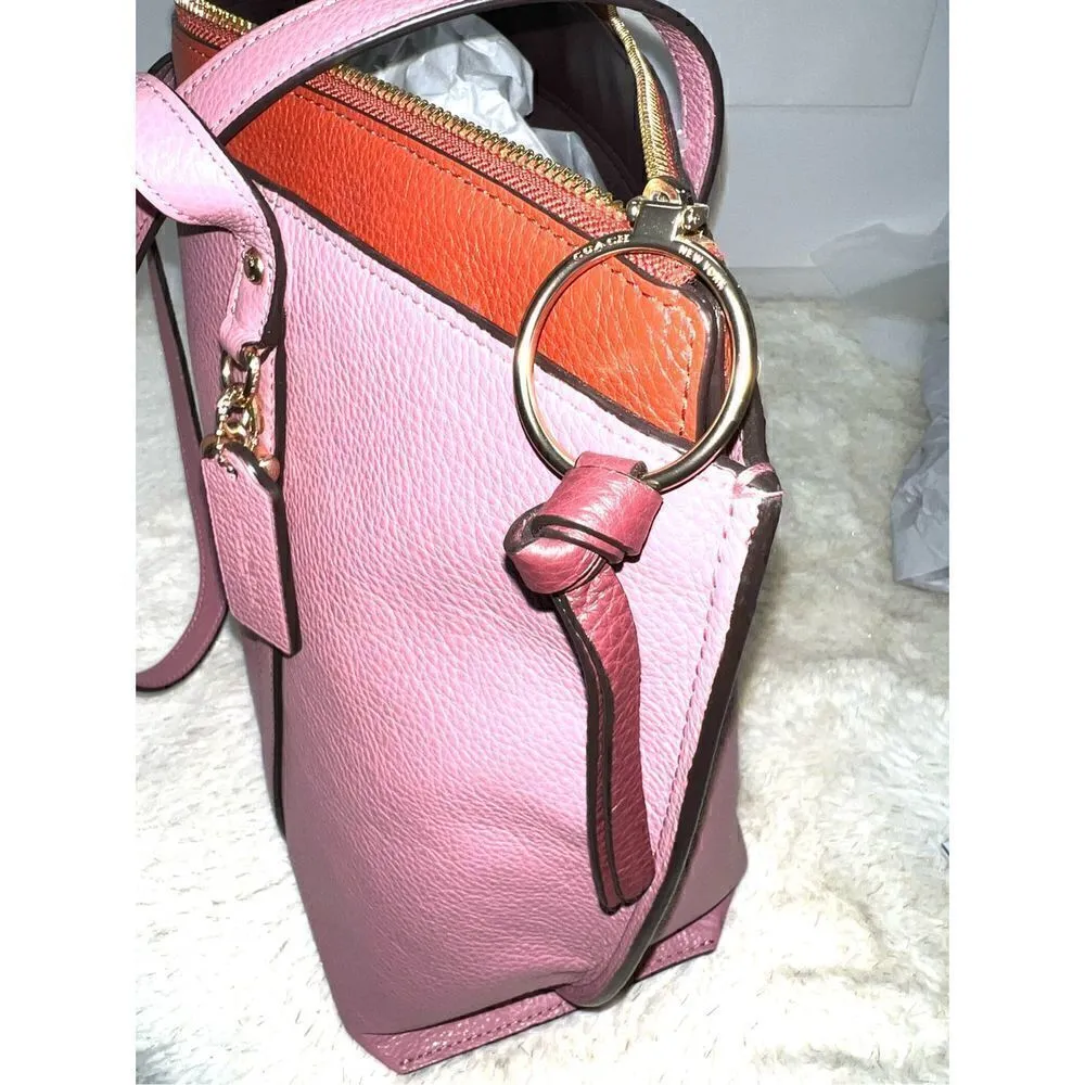 🔥🎁NWT! Coach Leather MAY Tote Handbag Signature Rose Pink Msrp:$428.00 - Image 6