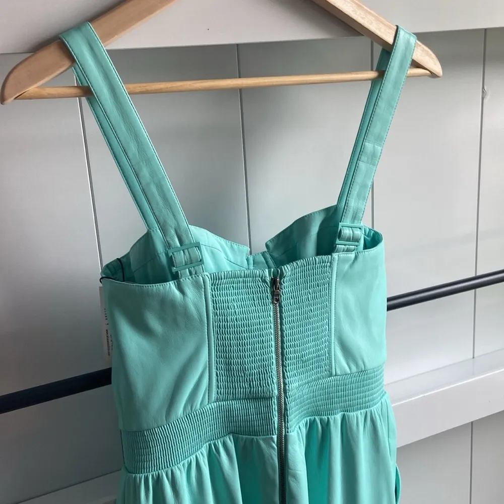 faux leather jumpsuit. Petite Xs - Image 5