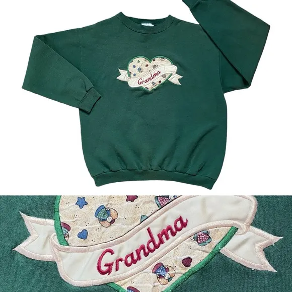 Vintage 90s MC Energy Sportswear Grandma Sweatshirt Size M - Image 2