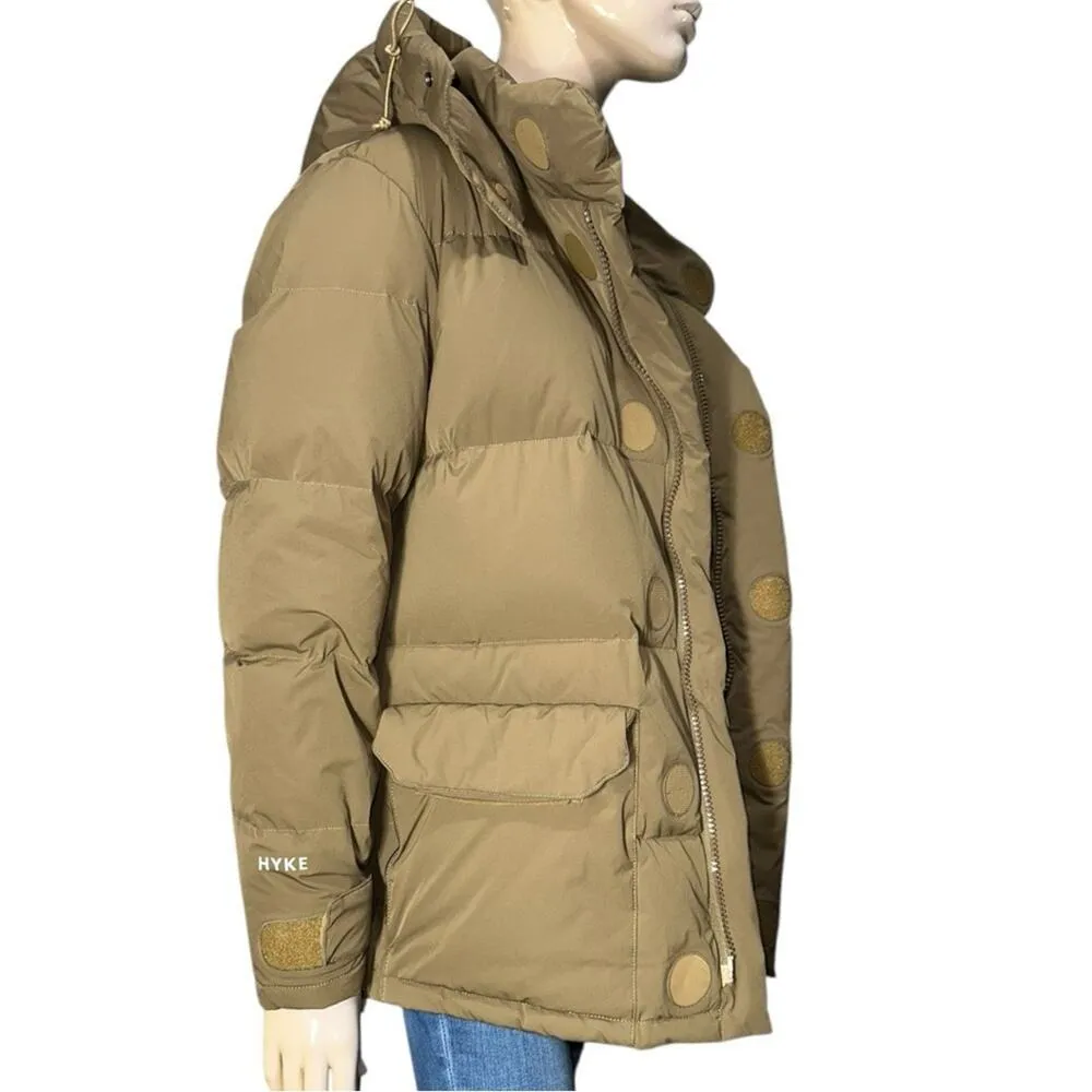 The North Face x HYKE Women’s XL Army Olive Tan Green Down Puffer Jacket - Image 5