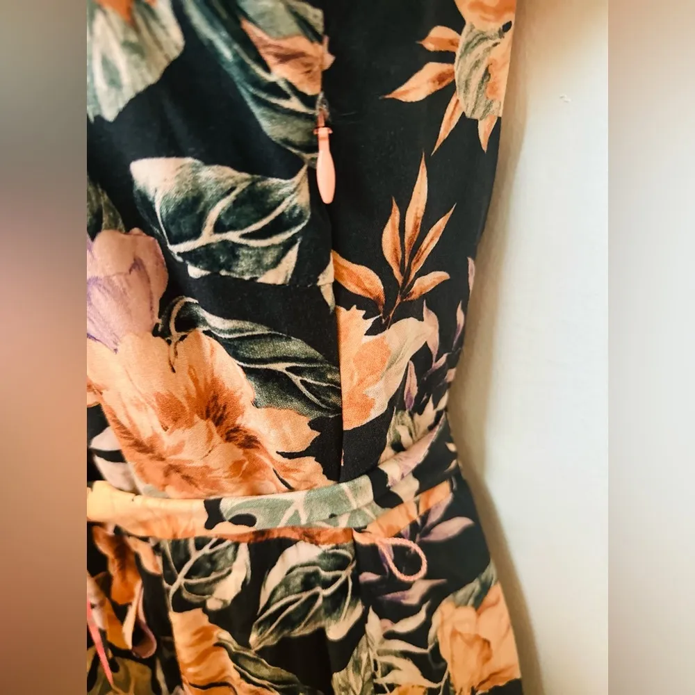 Anthro Revolve  L Space Josephine Forget Me Not Floral Maxi Size 8 Asymmetrical - Image 9