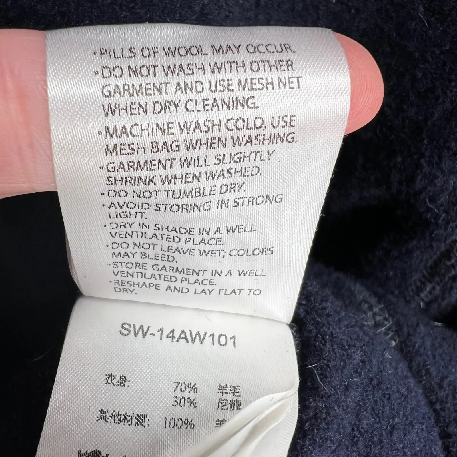 Snow Peak Dress Wool Blend Navy Elbow Patch Pockets Outdoor Lifestyle US Size S Blue - Image 6