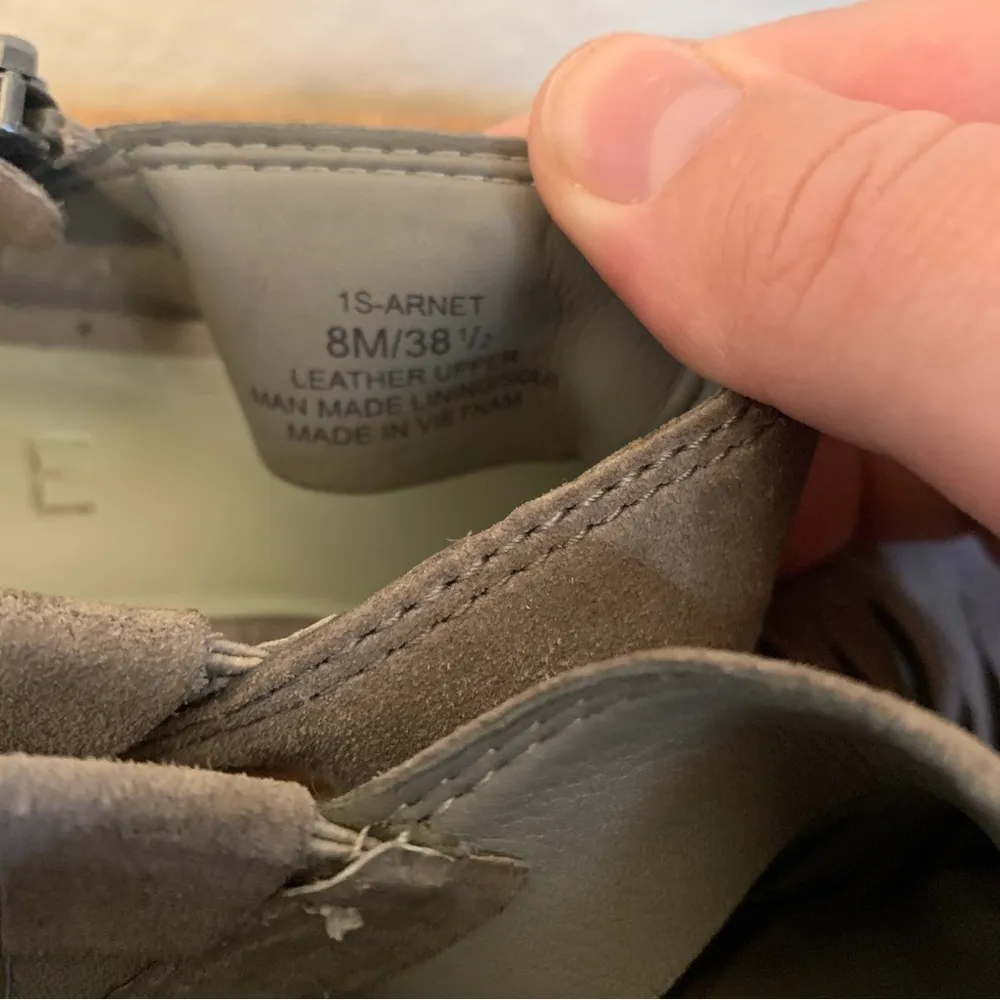 1 State Arnet Heeled Leather Slip on Shoe Size 8 - Image 8