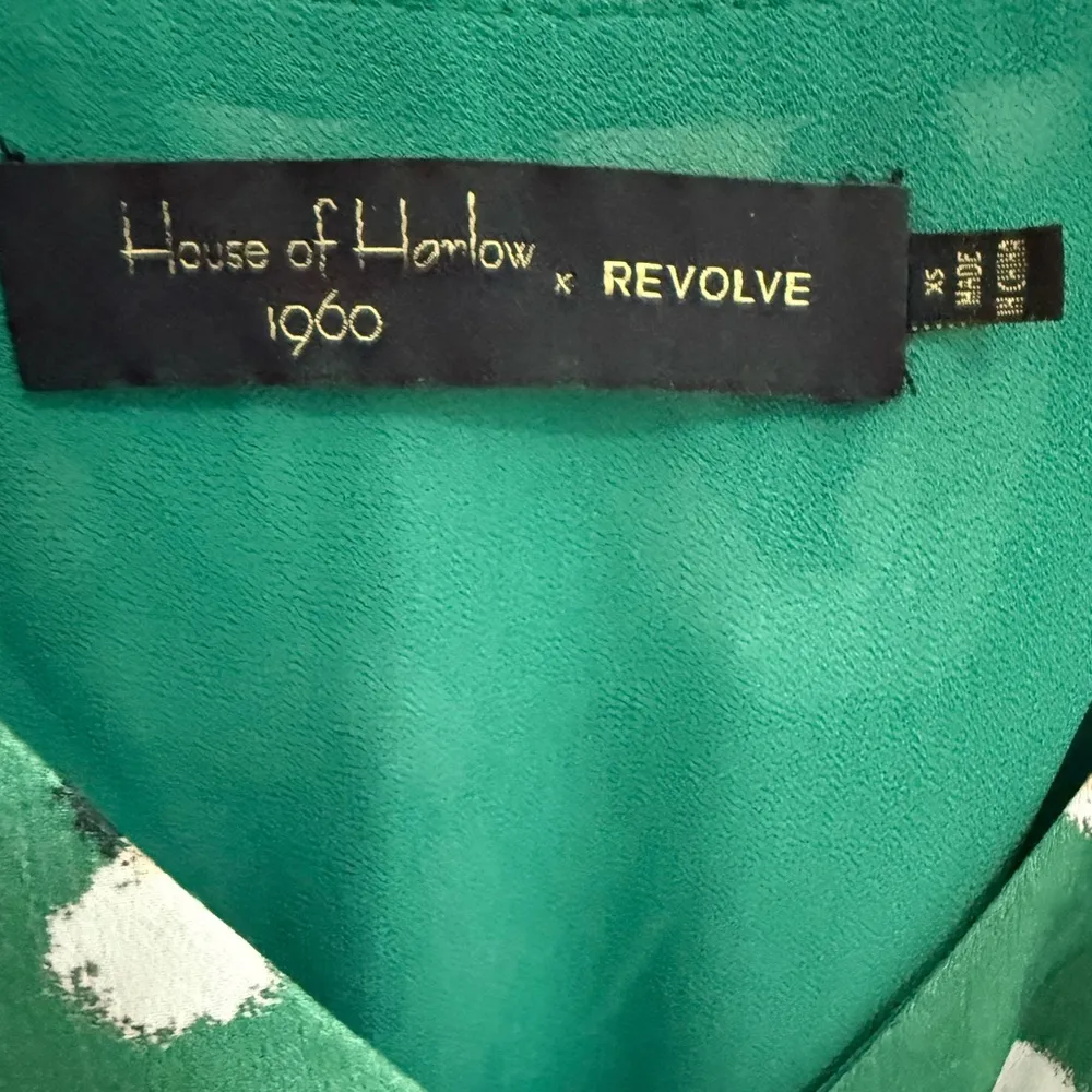 House of Harlow 1960 X Revolve Rudy Belted Jumpsuit Green Leopard Print XS - Image 6