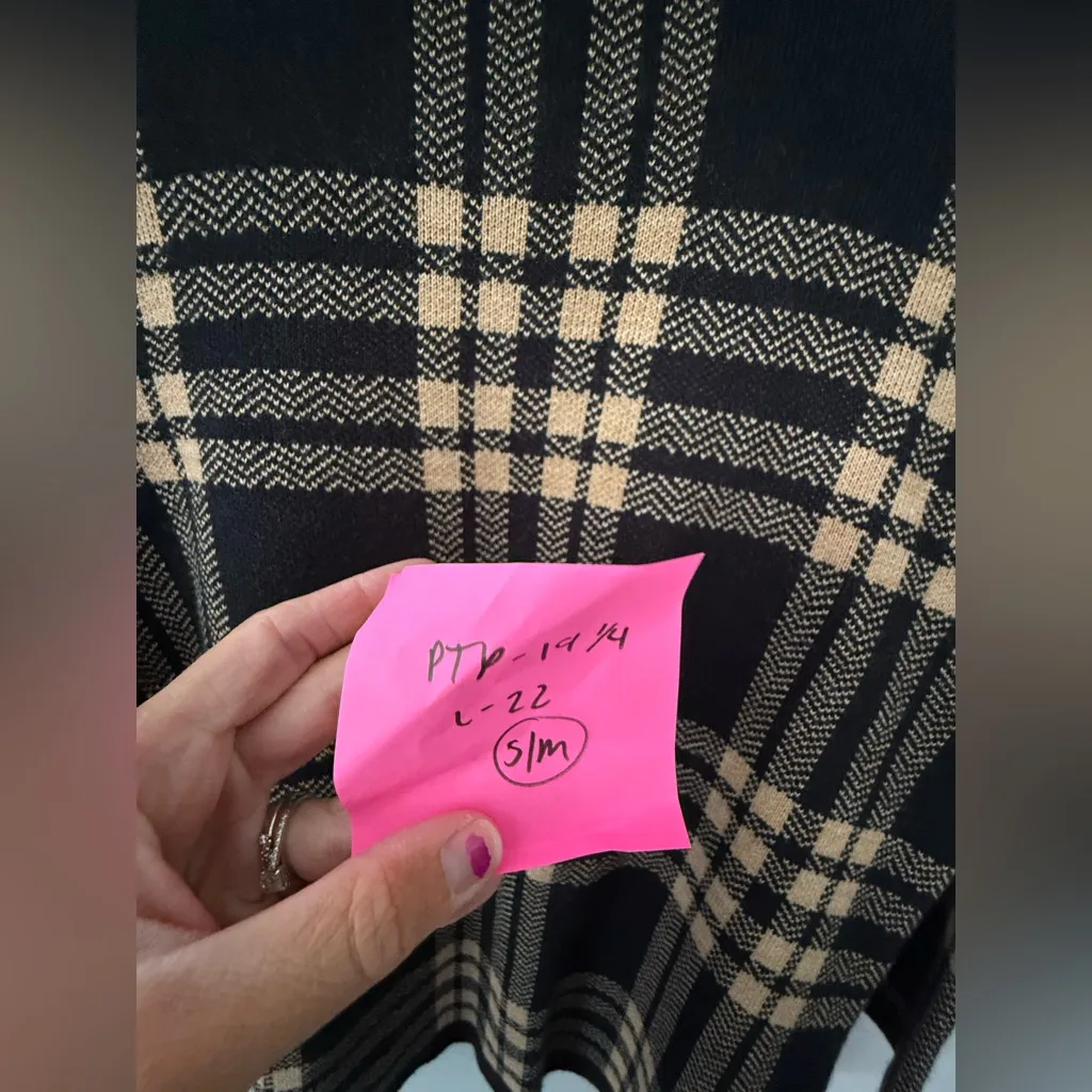 VTG DESIGNERS ORIGINALS Cardigan Button Down Sweater Plaid Brown Black Size S M Size M - Image 7