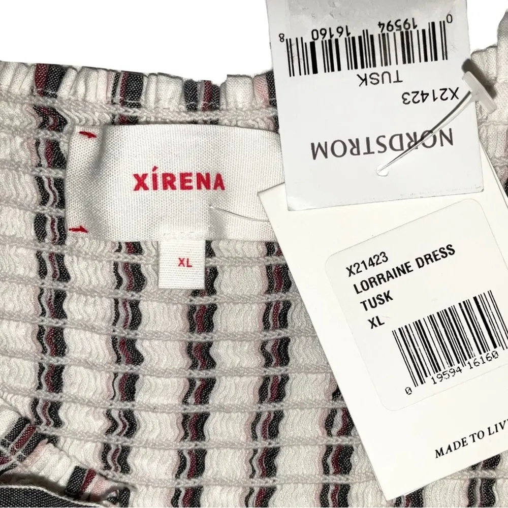 NWT Xirena Lorraine Sleeveless Striped Cotton Midi Dress in Tusk XL - Image 5