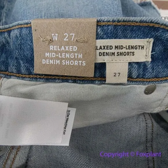 New! Madewell Relaxed Mid-Length Rigid Denim‎ Shorts Brockport Wash size 27 - Image 12