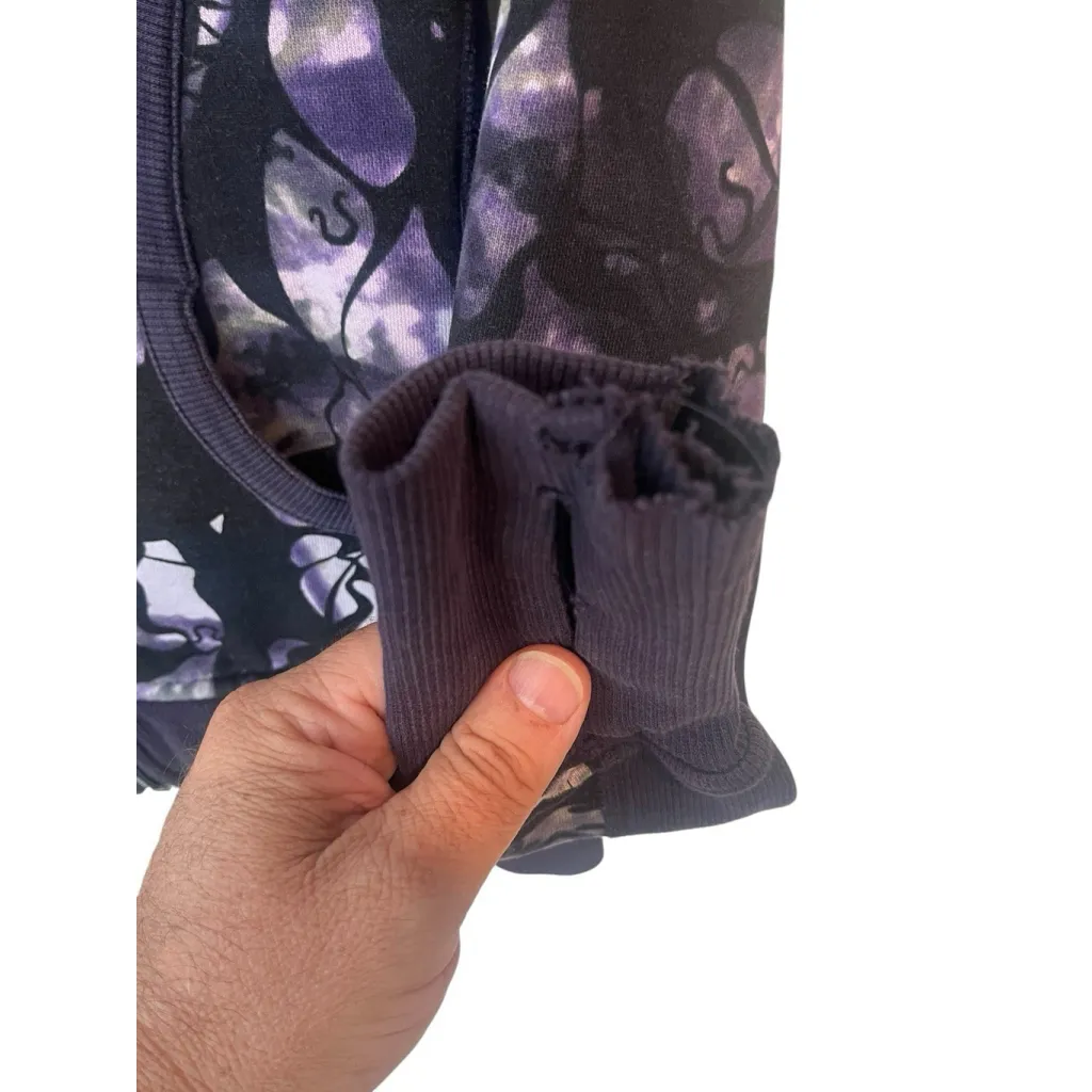 Lululemon Scuba Hoodie Womens Sz 6 Hooded Sweatshirt Zip Up Floral Print Purple - Image 8