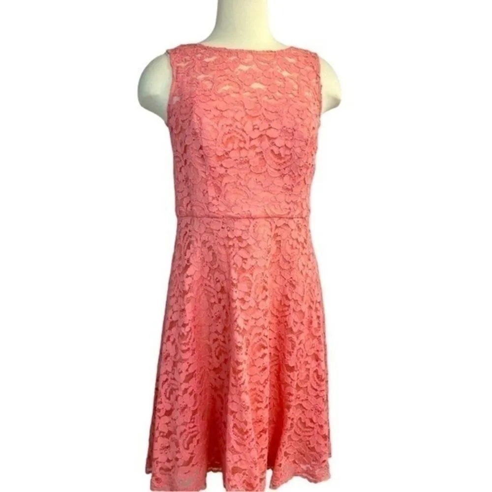David’s Bridal sleeveless all over lace dress size 8 bridesmaid floral prom - Image 8
