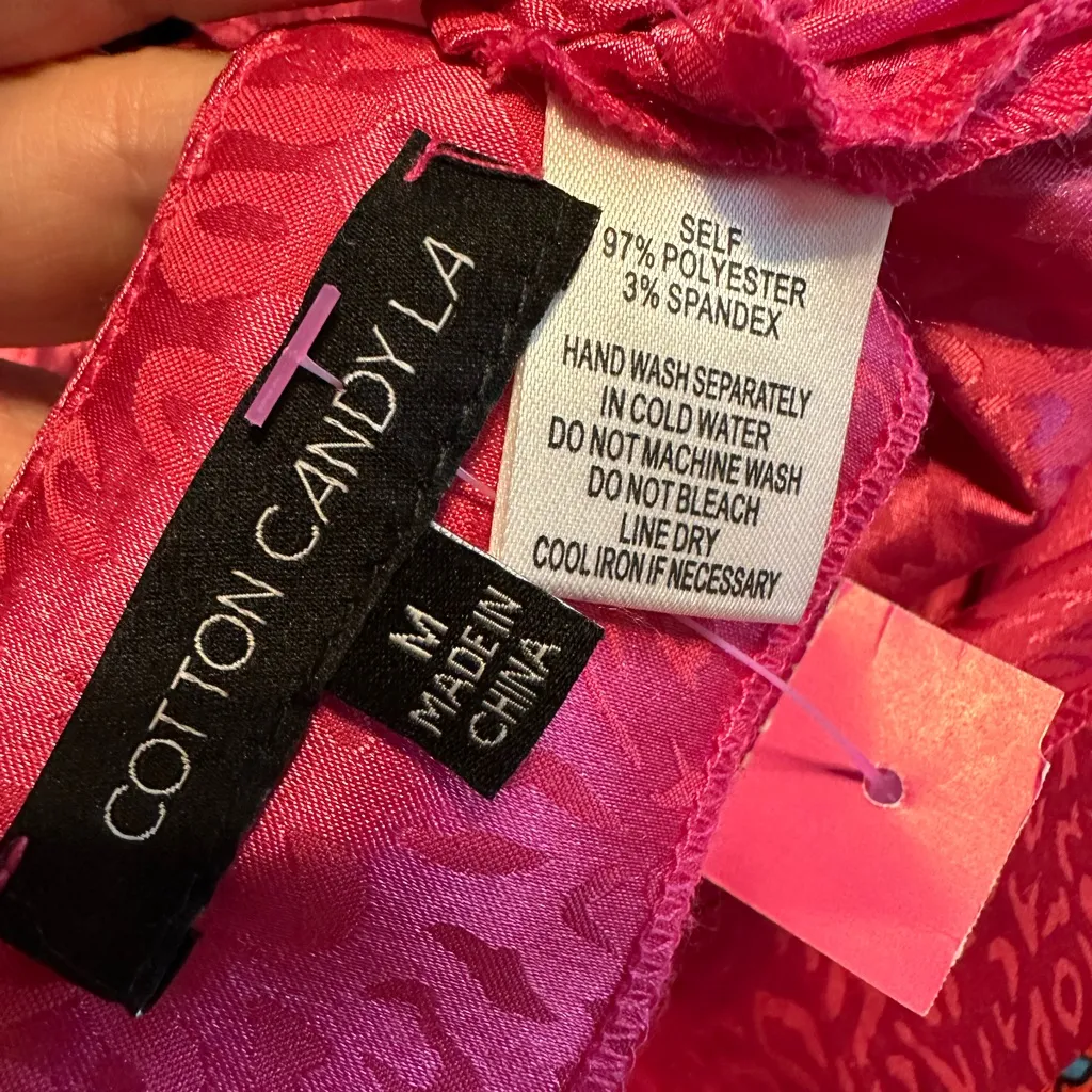 Cotton Candy LA midi hot pink skirt Size M - Image 3