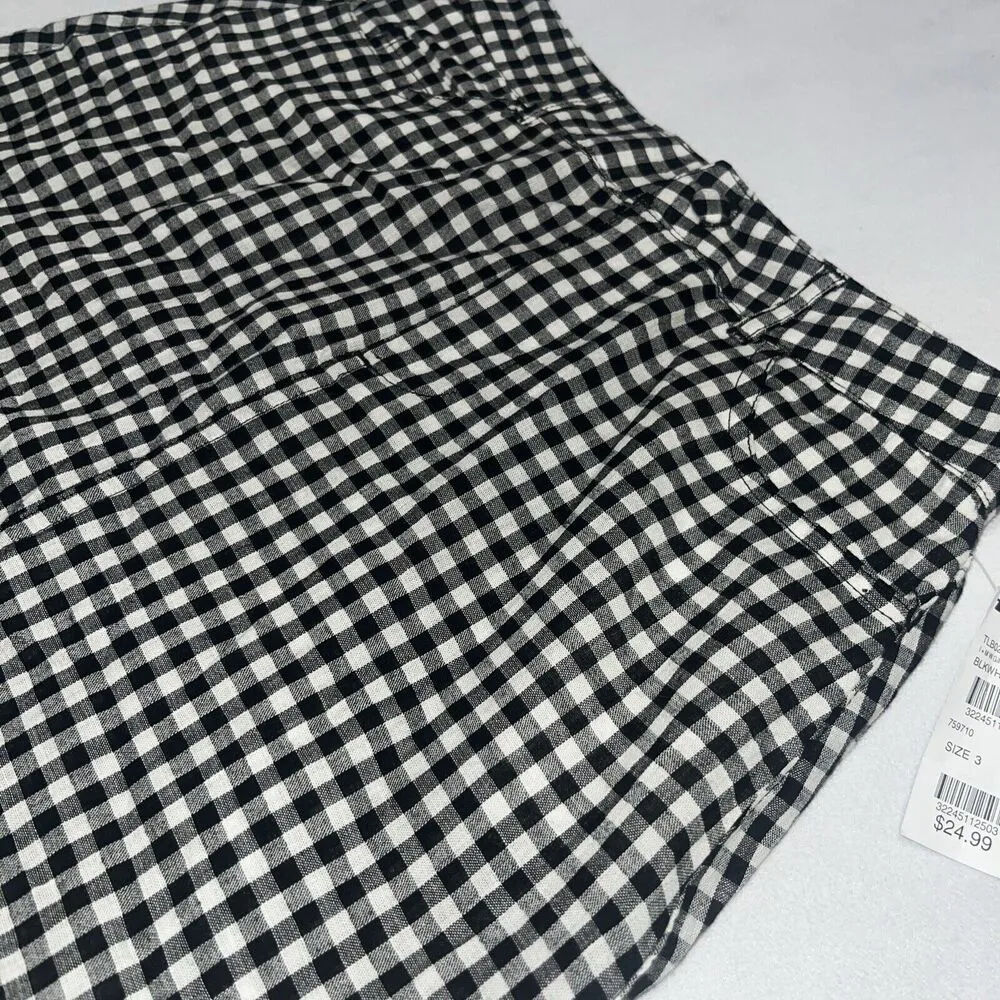 NWT Small Ivy + Main Gingham Mini Skirt Sz 3 100% Cotton - Image 3