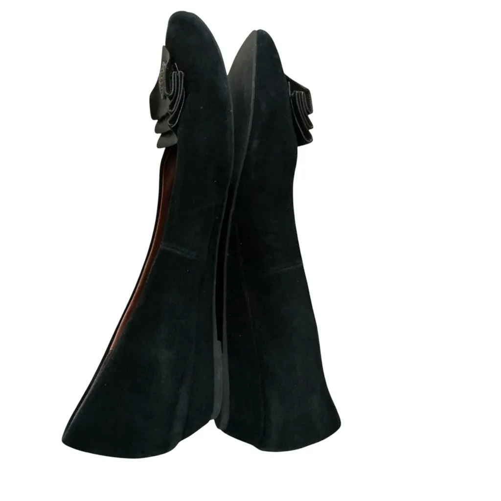 Jeffrey Campbell Reagle black suede leather flats with buckle Sz 7 - Image 4