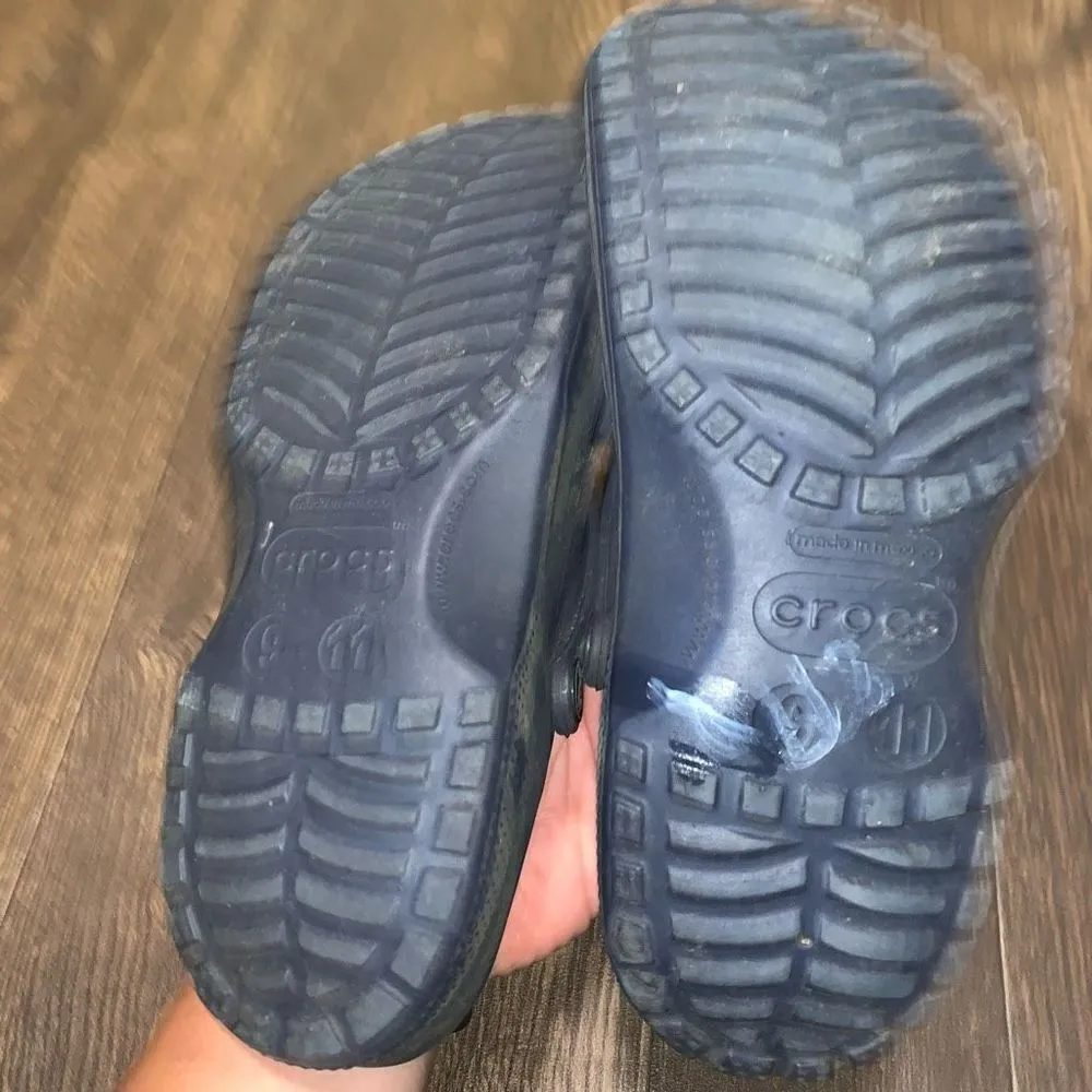 Crocs navy blue rubber ortho arch support washable nursing clogs - Image 2