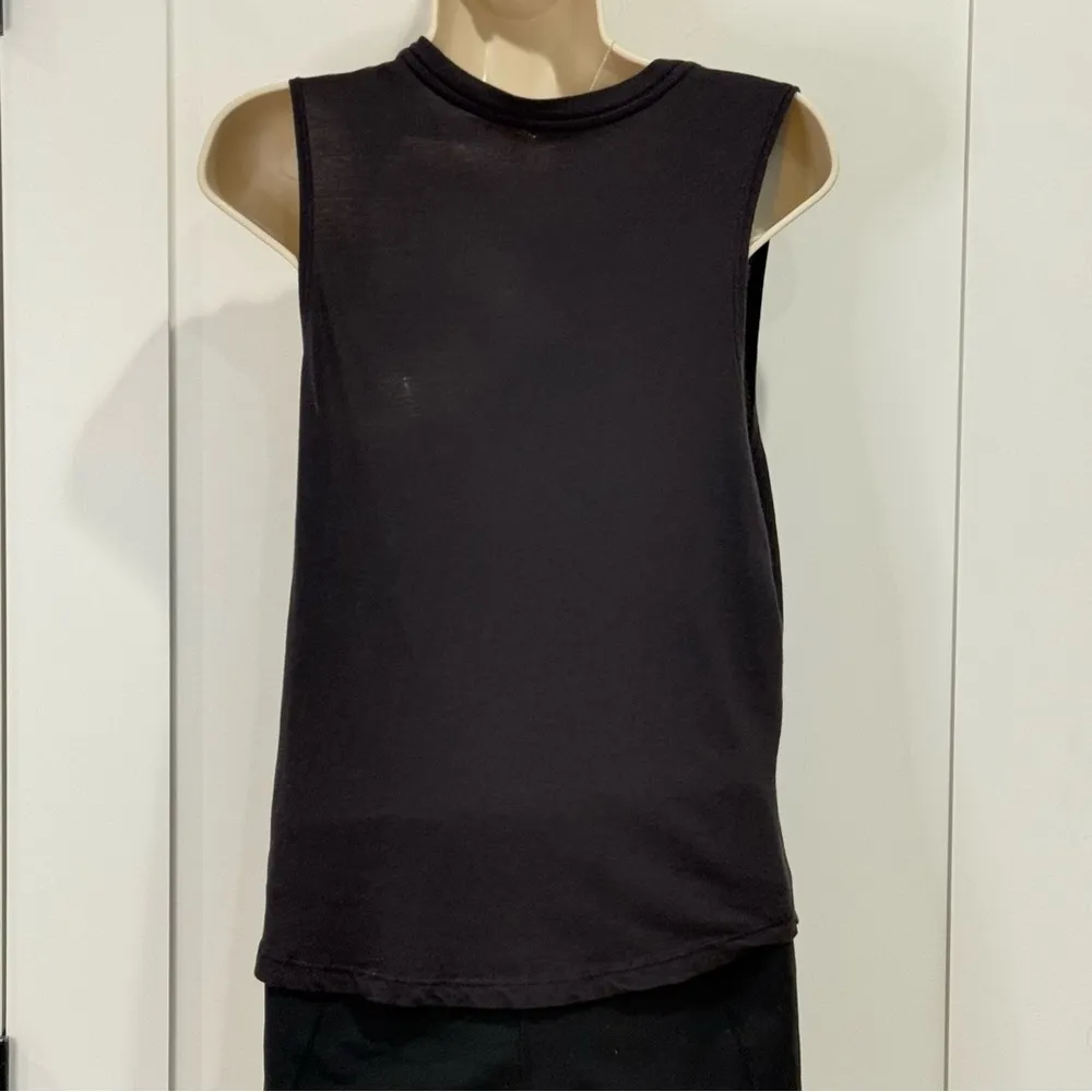 Spiritual Gangster Script Graphic Muscle Tank Top Black Spellout Size XS Yoga - Image 5