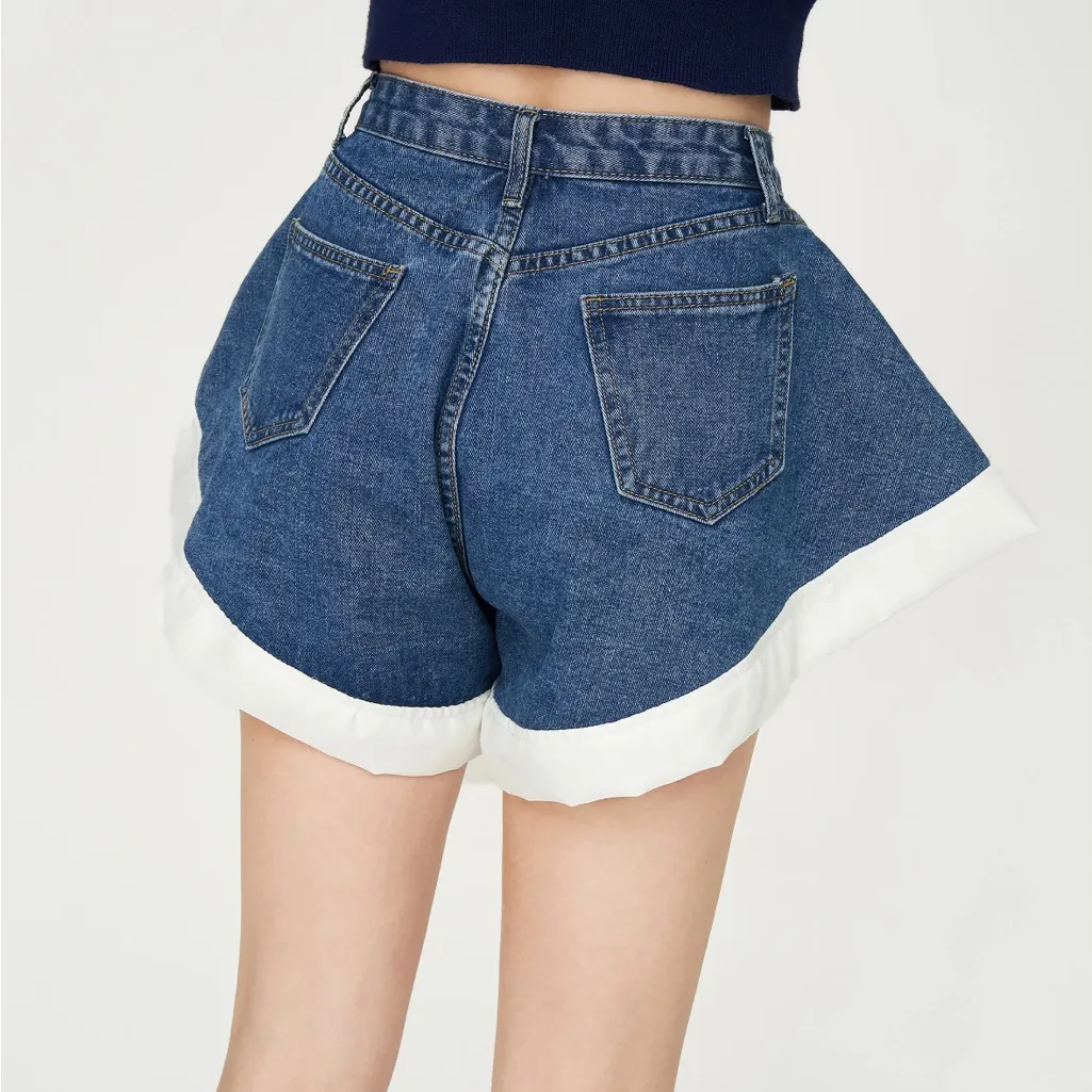 Cider Wide Leg Denim Shorts - Image 6