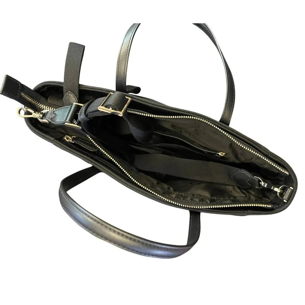 Kate Spade New York Chelsea Medium Satchel Zipp-Top Tote Bag Black Nylon New - Image 7