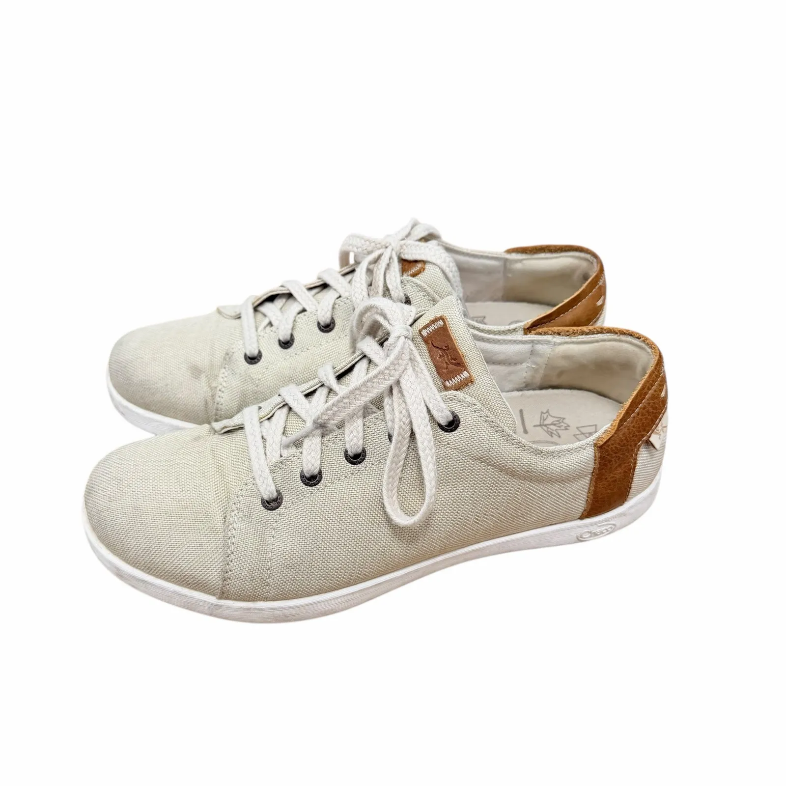 Chaco Tan Iona Lace Up Casual Shoes Sneakers Sz 9 - Image 3