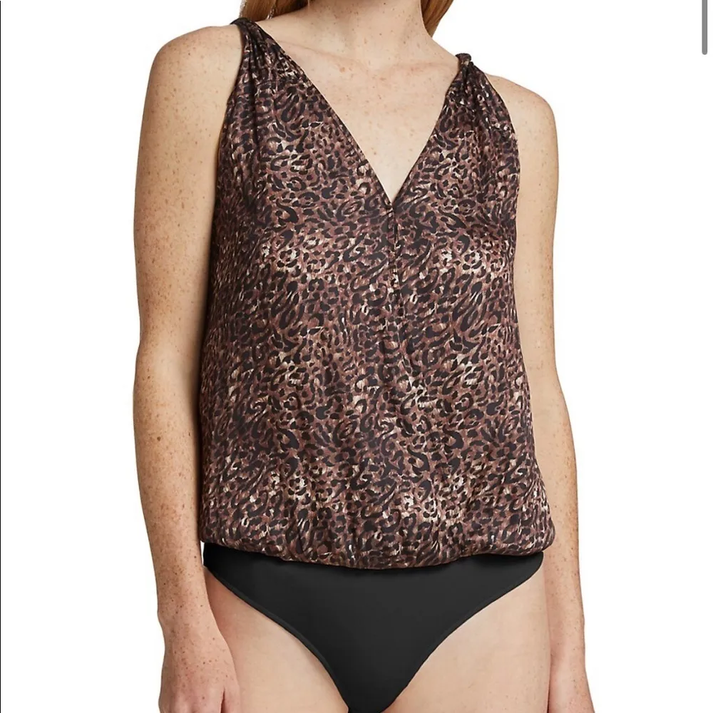 Paige Nadynne Animal Print Body Suit Sleeveless M - Image 4