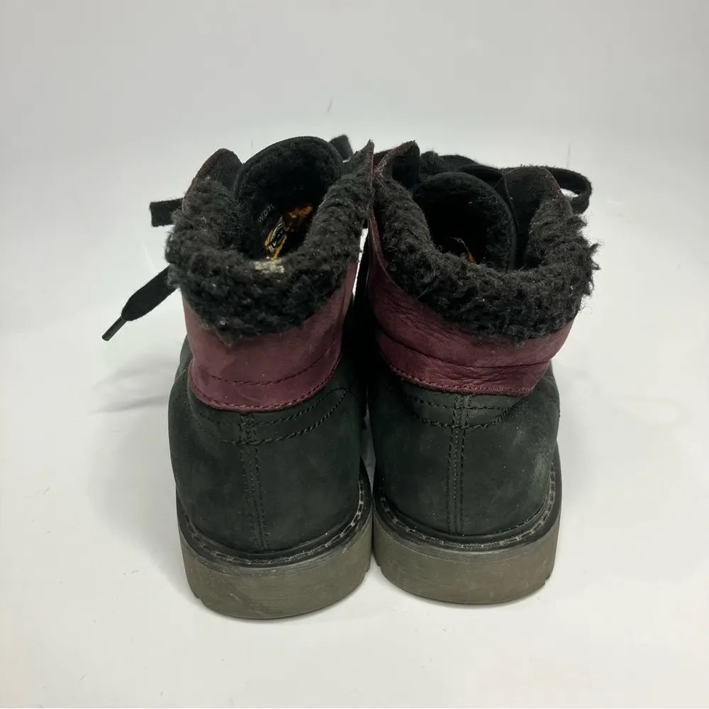 Cat Women’s Fret Faux Fur black & maroon leather boots size‎ 8.5 - Image 10
