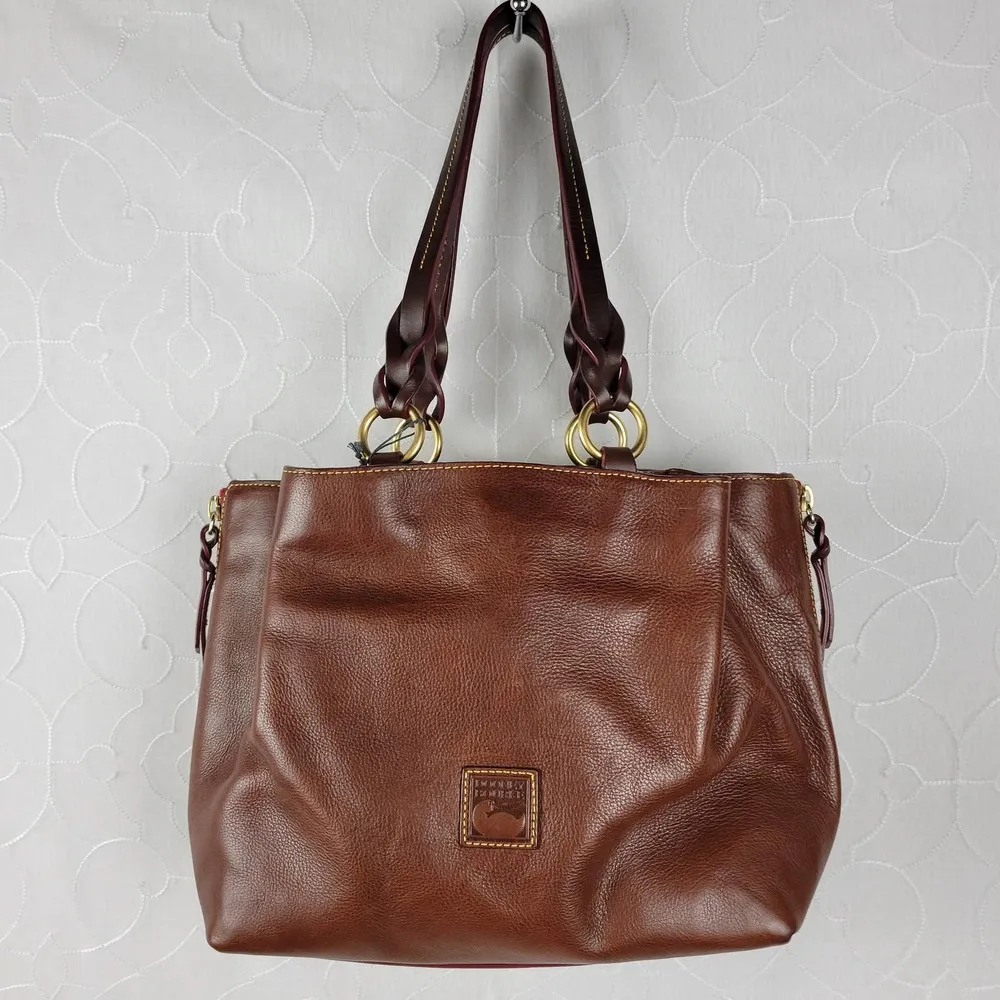 Dooney & Bourke Womens Tote Bag Florentine Leather Large Zip Barlow Satchel NEW - Image 2