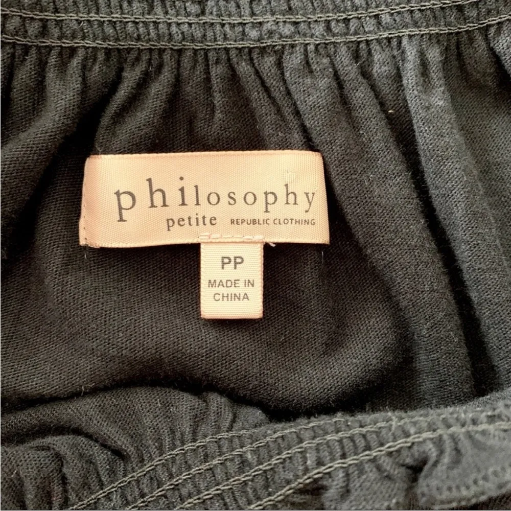 Philosophy Black Ruffle Neck Off The Shoulder Top - Image 6