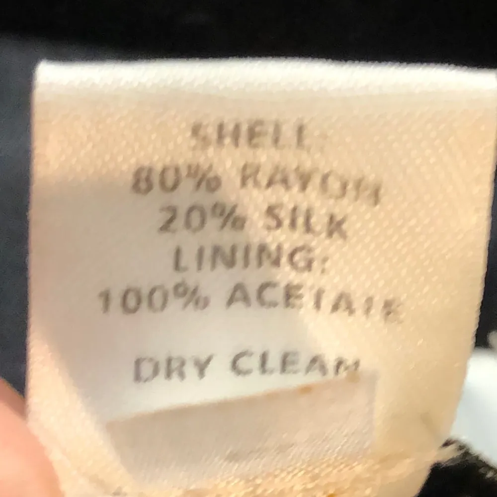 Ann Taylor Loft Black Velvet Silk blend jewel button blazer jacket 4 - Image 7