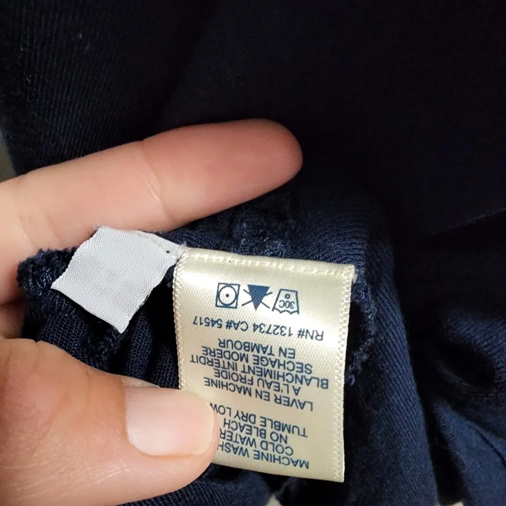 Anthropologie Cloth & Stone Navy peplum hem button down size medium - Image 8