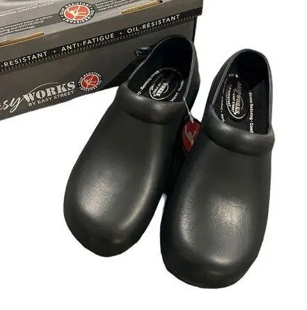 Easy Works Kris Clogs By Easy Street Slip Resistant Size 10 M Black New In Box - Image 1