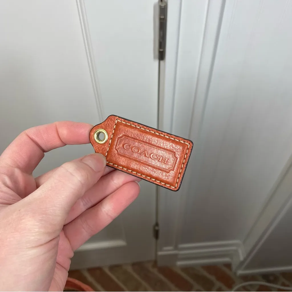 Vintage Coach Ergo Pleated Leather Shoulder‎ Bag burnt orange autumn color - Image 3