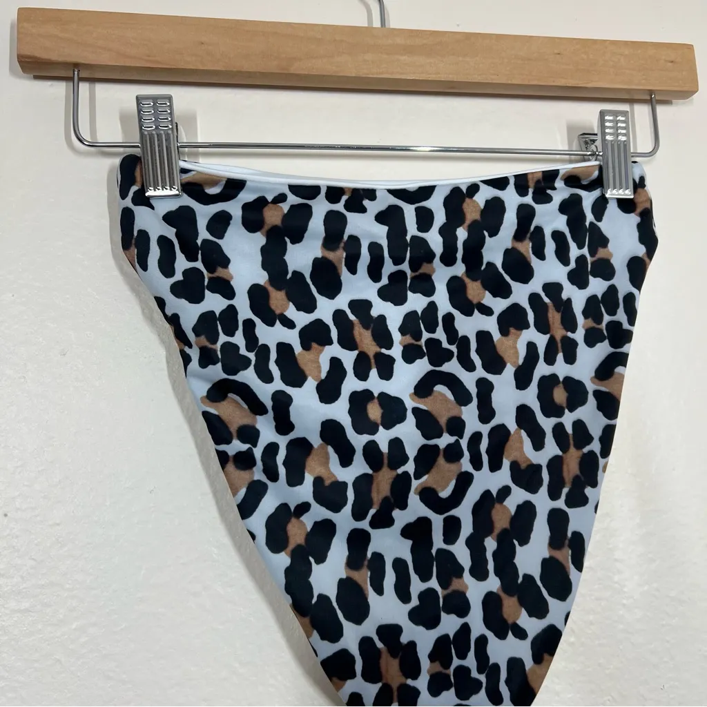 NEW Beach Riot X Free People Leopard Print High Rise Bikini Bottoms - Image 9