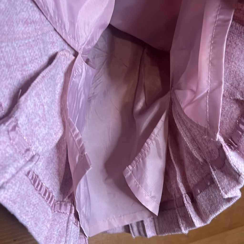 Talbots Pink Lilac Wool Peplum Pleated Midi Skirt Lined Business Boardroom Siren - Image 2