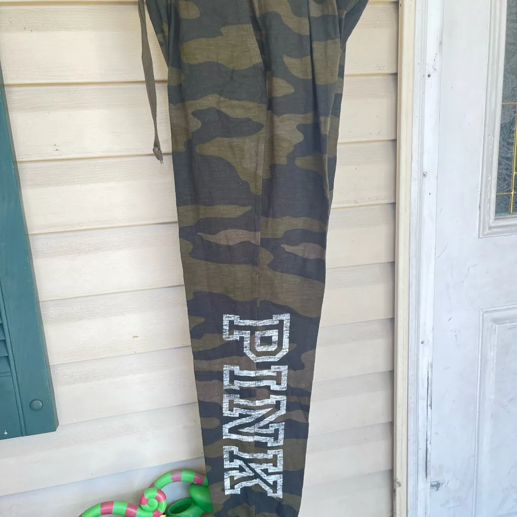 Victoria's Secret Pink Everyday Lounge Skinny Jogger Pant Sweatpants Camo - Image 8