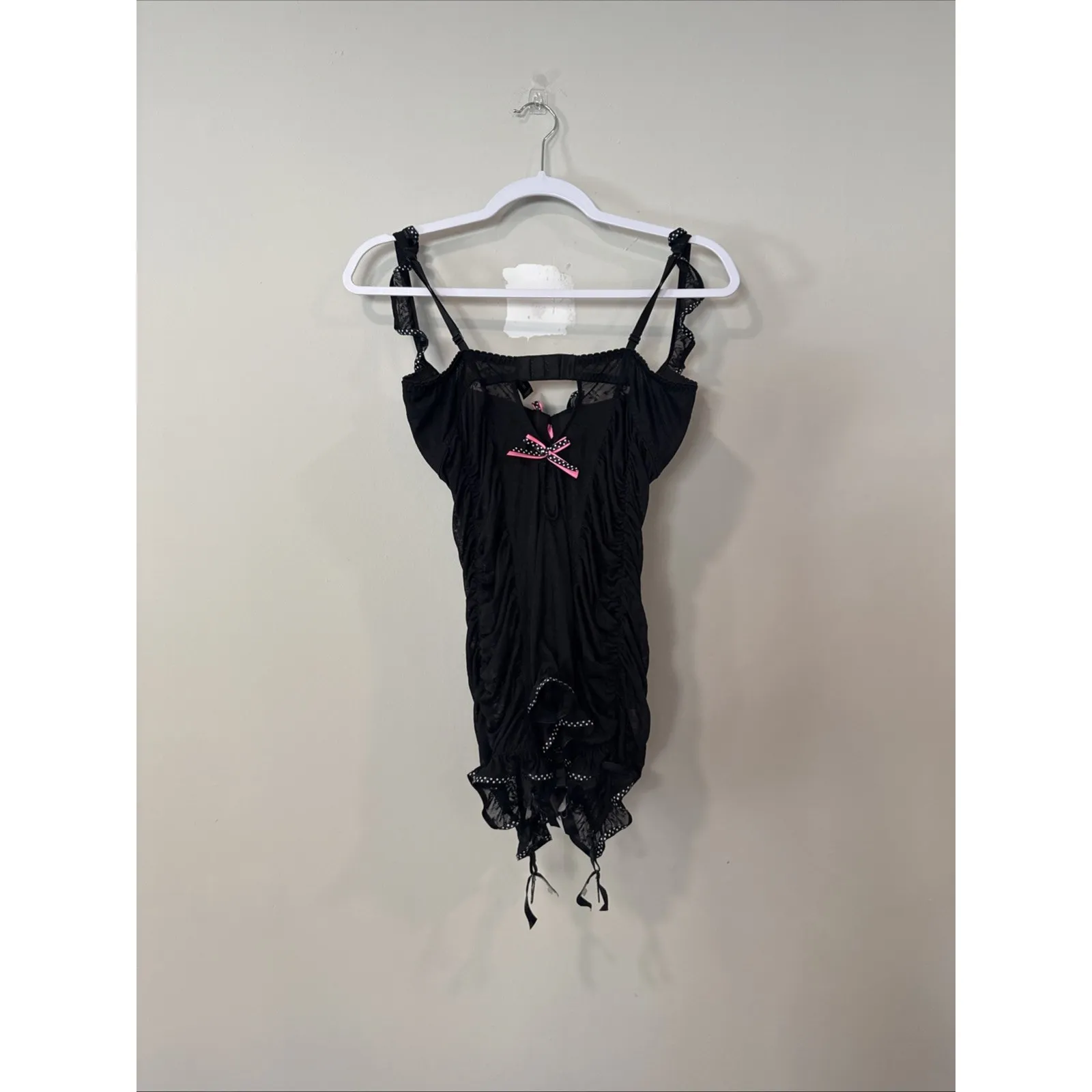 Victoria's Secret Y2K Merry Widow Black Lace 36D Corset Ruched Bustier Xx1362 - Image 7