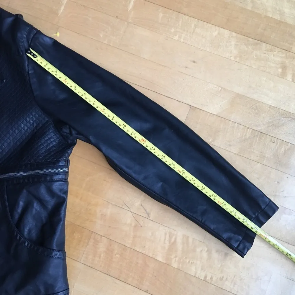 Worthington Faux Leather Lightweight Jacket, Black, Silver, Size 2X, NEW - Image 13